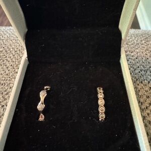 Pandora Rose Gold Plate & CZ Stackable Rings